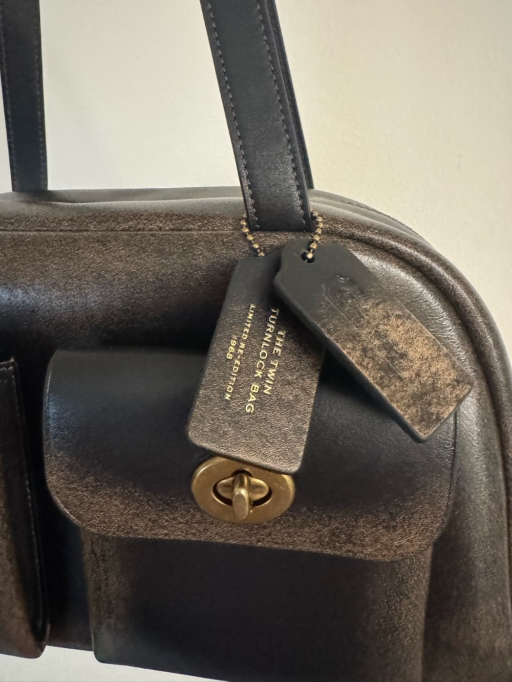 Coach Loved Leather Twin Turnlock Shoulder Bag - Picture 4 of 10
